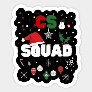 CS Squad Festive Christmas Customer Services Office Cute Sticker